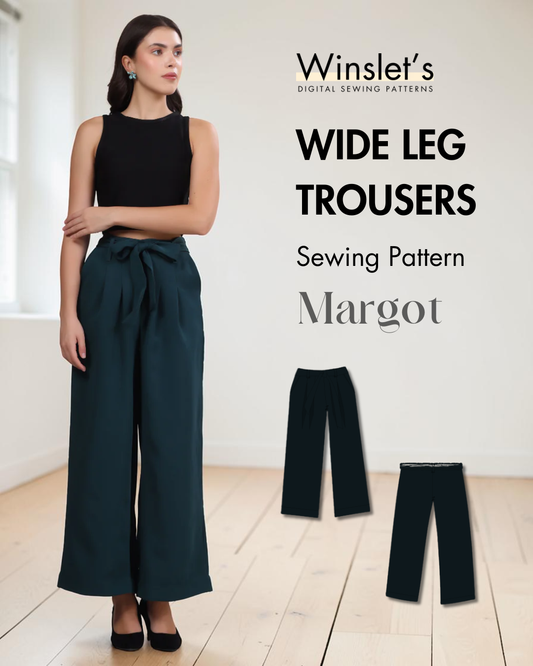 Wide Leg Trousers Sewing Pattern 'Margot'