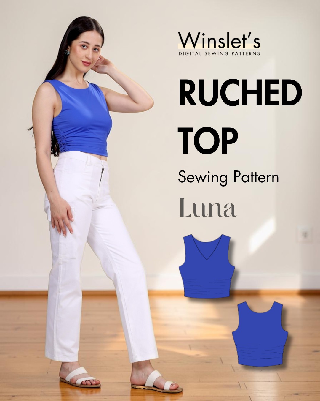Ruched Top Sewing Pattern 'Luna'