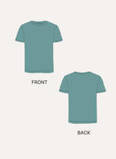 Men's T-shirt sewing pattern illustration front and back