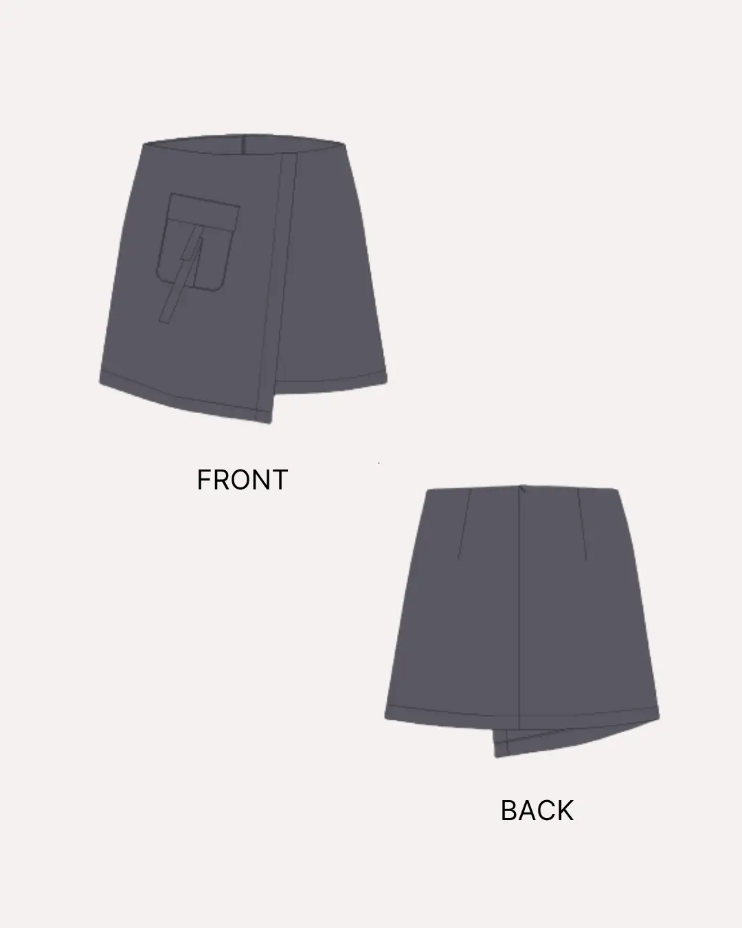 Utility Mini Skirt Sewing Pattern 'Sabrina'