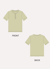 Men's Short Sleeve Henley T-shirt Sewing Pattern 'Oliver'