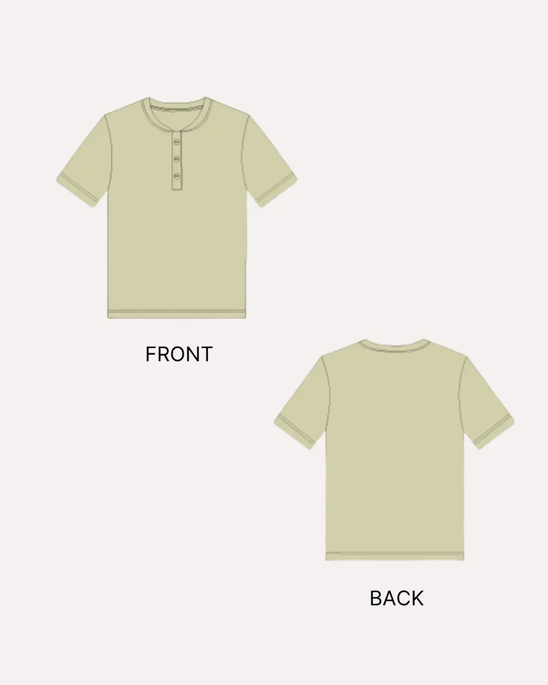Men's Short Sleeve Henley T-shirt Sewing Pattern 'Oliver'