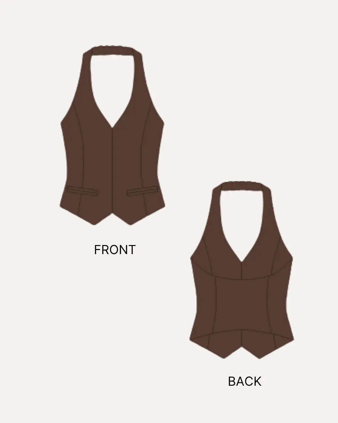 Halter Neck Vest Sewing Pattern 'Ciara'