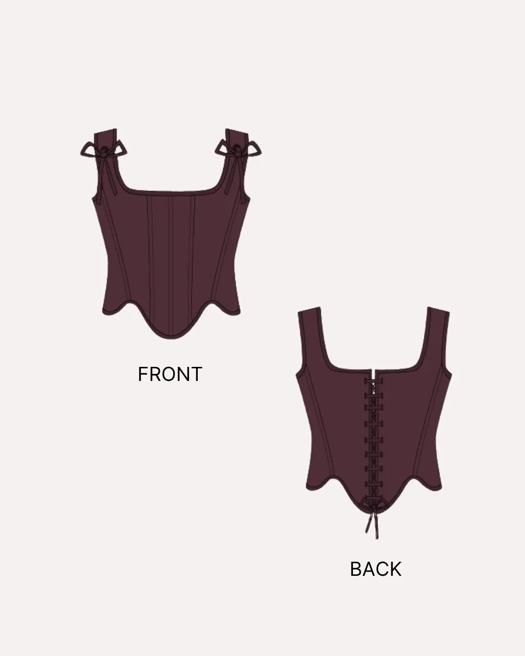 Corset Top Sewing Pattern 'Victoria'