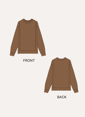 Front and back views of men's sweatshirt 'Brian' sewing pattern with detailed illustration