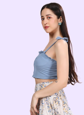 Vintage Coord Set Sewing Pattern – Strappy Bustier Top & Mini Flounce Skirt
