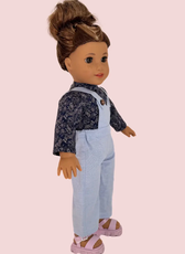 Dolls Dungaree Set Sewing Pattern 'Brooke'