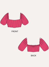 Puff Sleeve Crop Top Sewing Pattern 'Hollie'