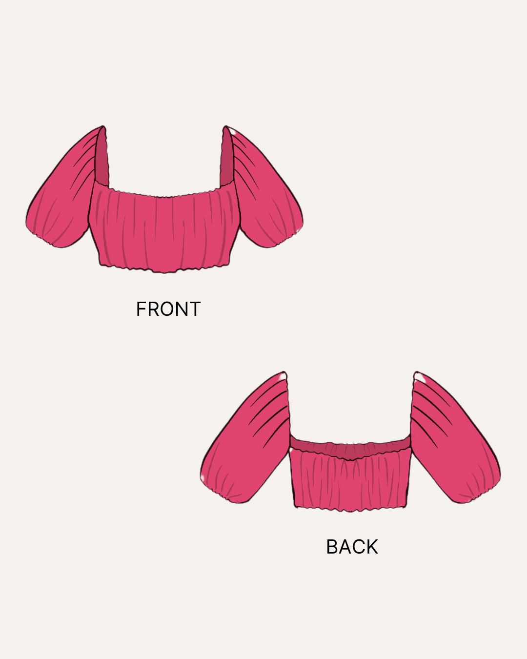 Puff Sleeve Crop Top Sewing Pattern 'Hollie'