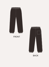 Front and back illustrations of men's joggers 'Louis' sewing pattern