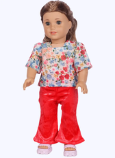Dolls Retro Flare Set – Top & Flared Pants Set Sewing Pattern 'Mabel'