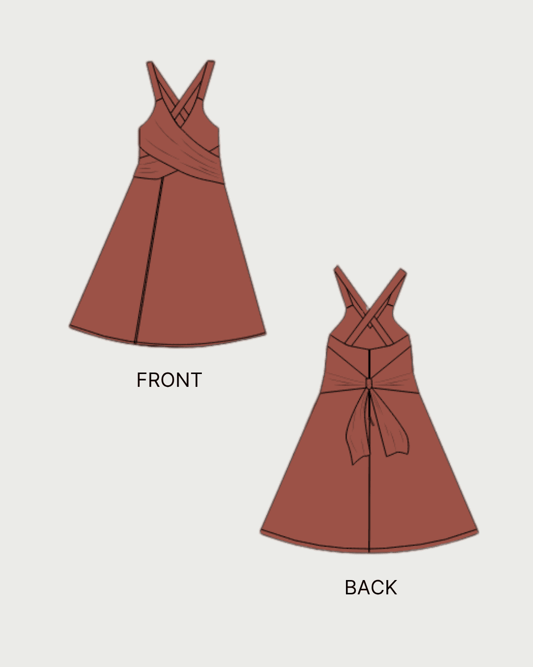Wrap Dress Sewing Pattern | Sleeveless & Sweatheart Neckline Winslet's Sewing Patterns Wrap Dress Sewing Pattern | Sleeveless & Sweatheart Neckline Winslet's Sewing Patterns