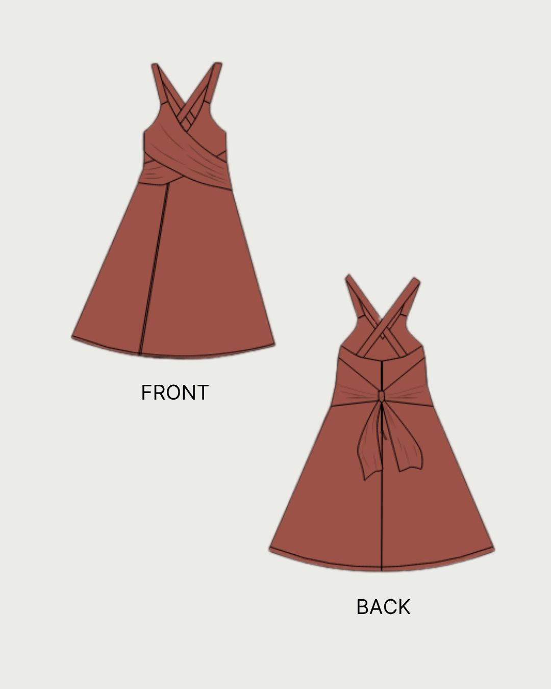 Wrap Dress Sewing Pattern 'Camellia'