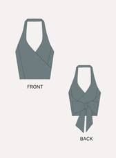 Halter Tie-back Crop Top Sewing Pattern 'Cassie'
