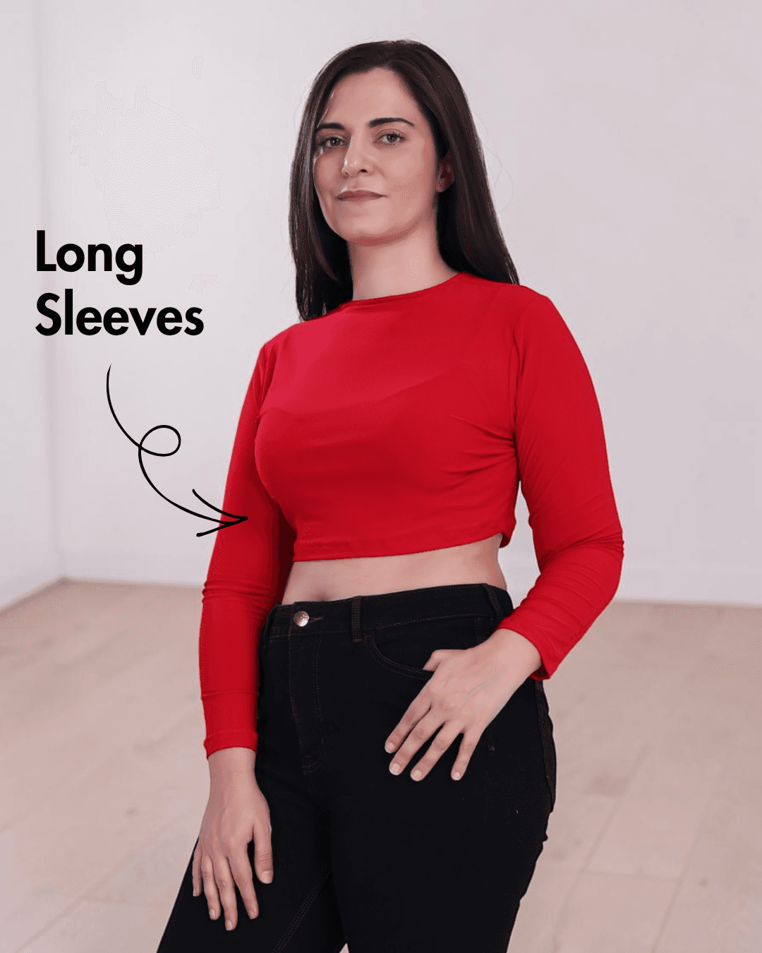 Long Sleeves Tshirt PDF Women's Crop Top Sewing Pattern