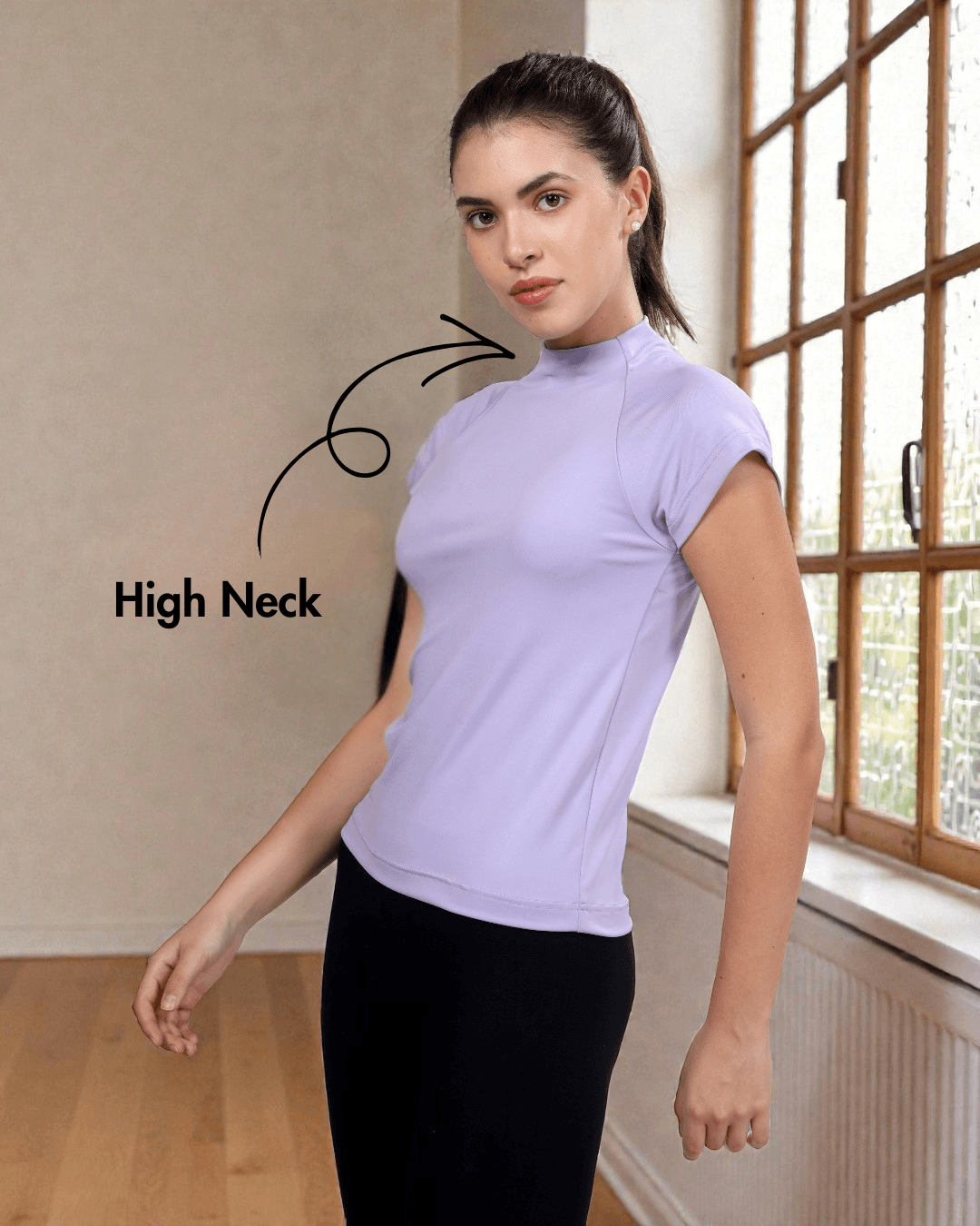 Raglan High Neck Top Sewing Pattern Frankie high neck detail