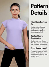 Raglan High Neck Top Sewing Pattern Frankie pattern details