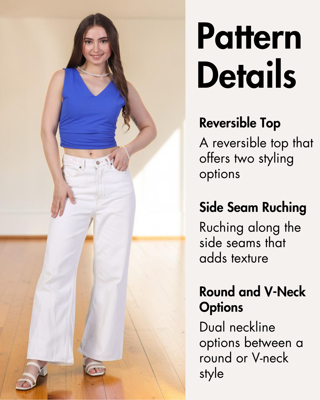Ruched Top Sewing Pattern 'Luna'