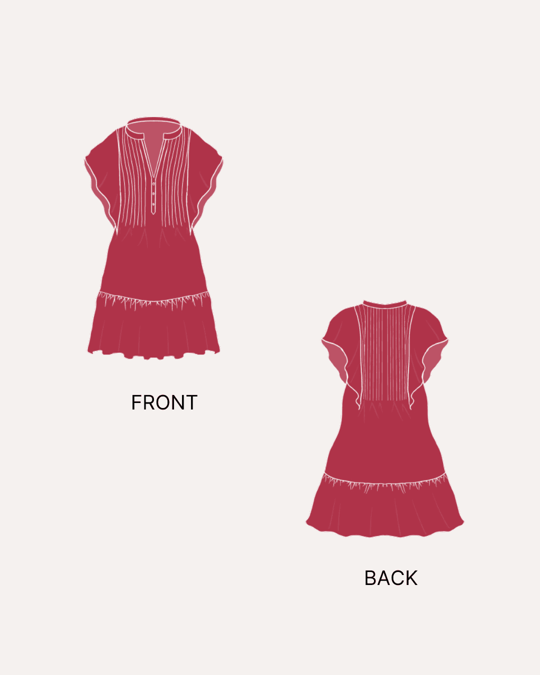 Flutter Sleeve Dress Sewing Pattern 'Euphoria'