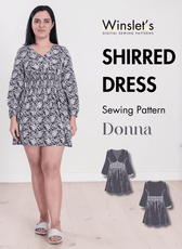 Shirred Dress Sewing Pattern 'Donna'