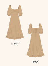 Fit & Flared Midi Dress Sewing Pattern 'Yasmin'