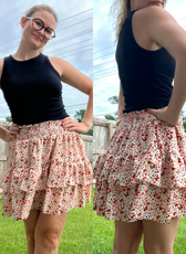 Shirred Crop Top & Tiered Mini Skirt Set Sewing Pattern 'Mariposa'
