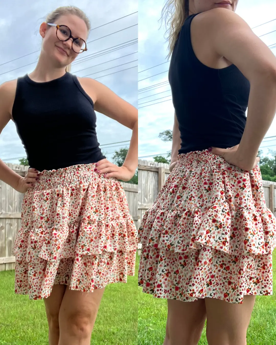 Shirred Crop Top & Tiered Mini Skirt Set Sewing Pattern 'Mariposa'