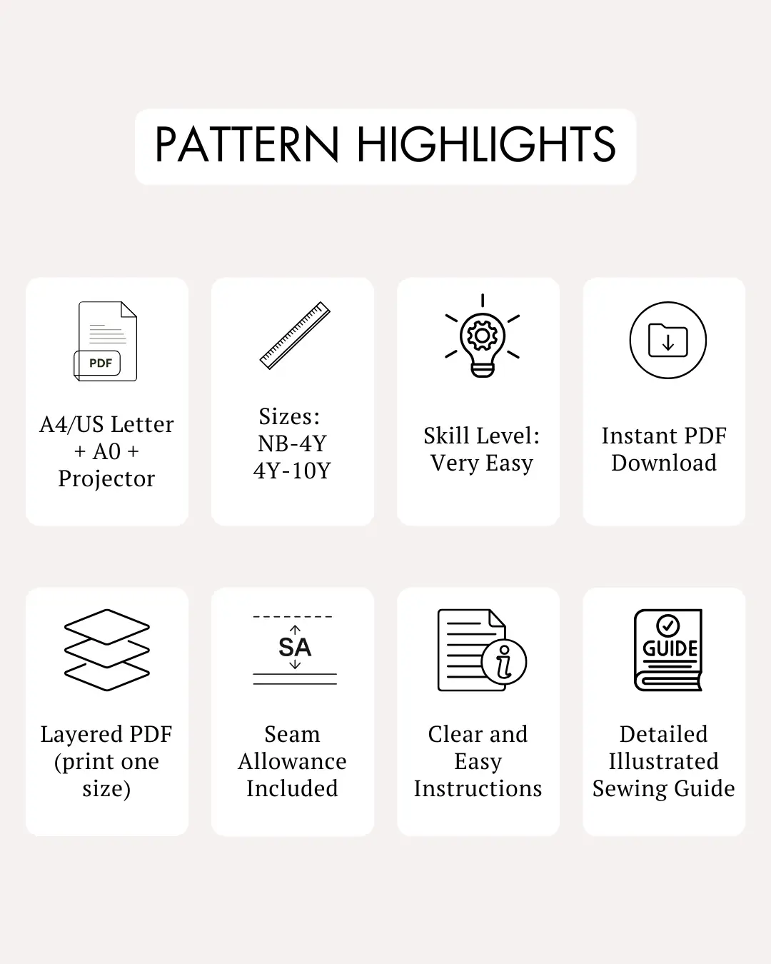 Kid's Short Sleeve T-shirt Sewing Pattern 'Remi'