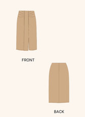 Draped Midi Skirt Sewing Pattern 'Lara'