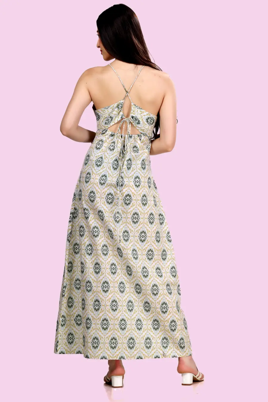 Halter Neck Maxi Dress Women's PDF Sewing Pattern |