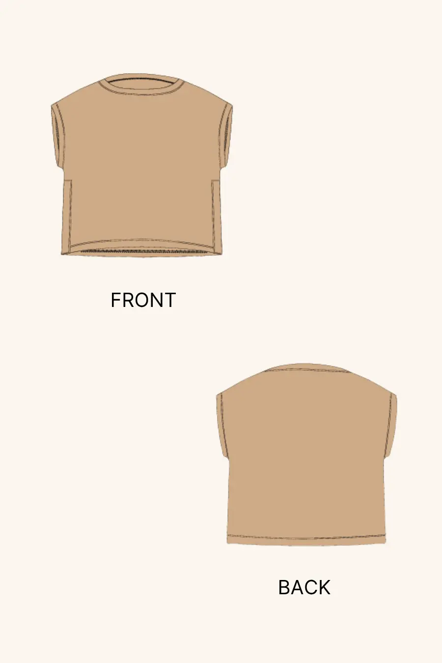 Boxy T-shirt Sewing Pattern 'Lisa'