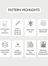 Wrap Dress Sewing Pattern 'Camellia'