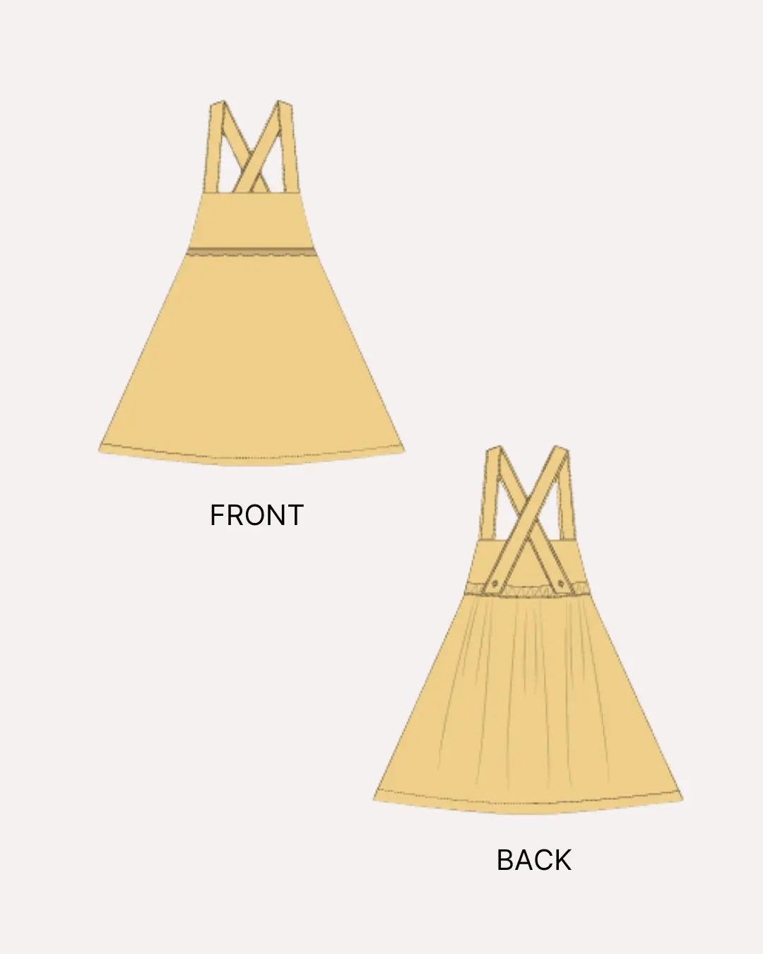 Kid's Shoulder Strap Dress Sewing Pattern 'Ramona'