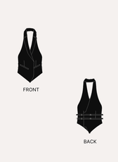 Pattern Illustrations for Halter vest sewing pattern