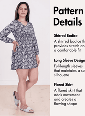 Shirred Dress Sewing Pattern 'Donna'