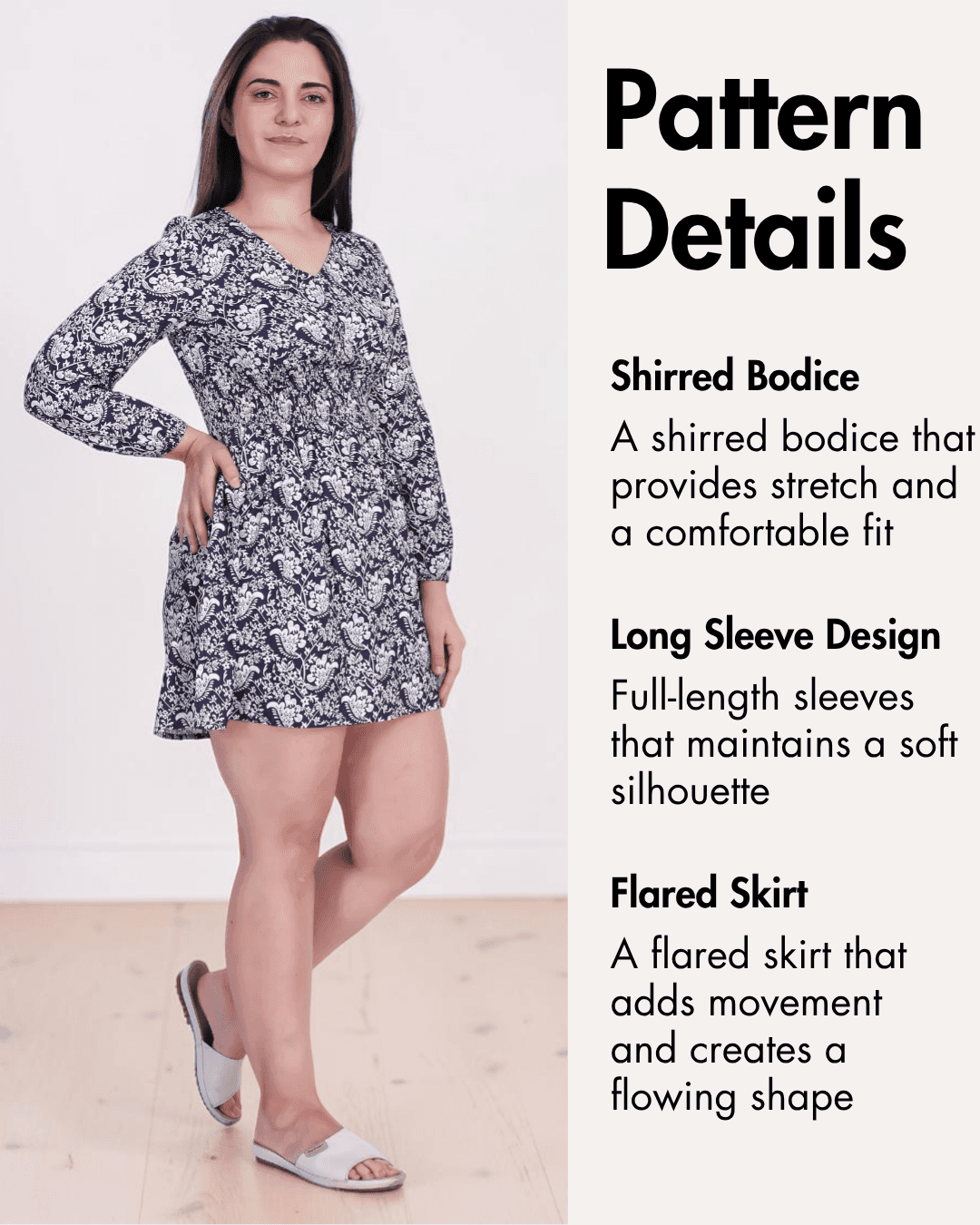 Shirred Dress Sewing Pattern 'Donna'