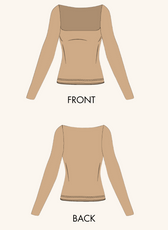 2d image of square neck top pattern by winslet's 