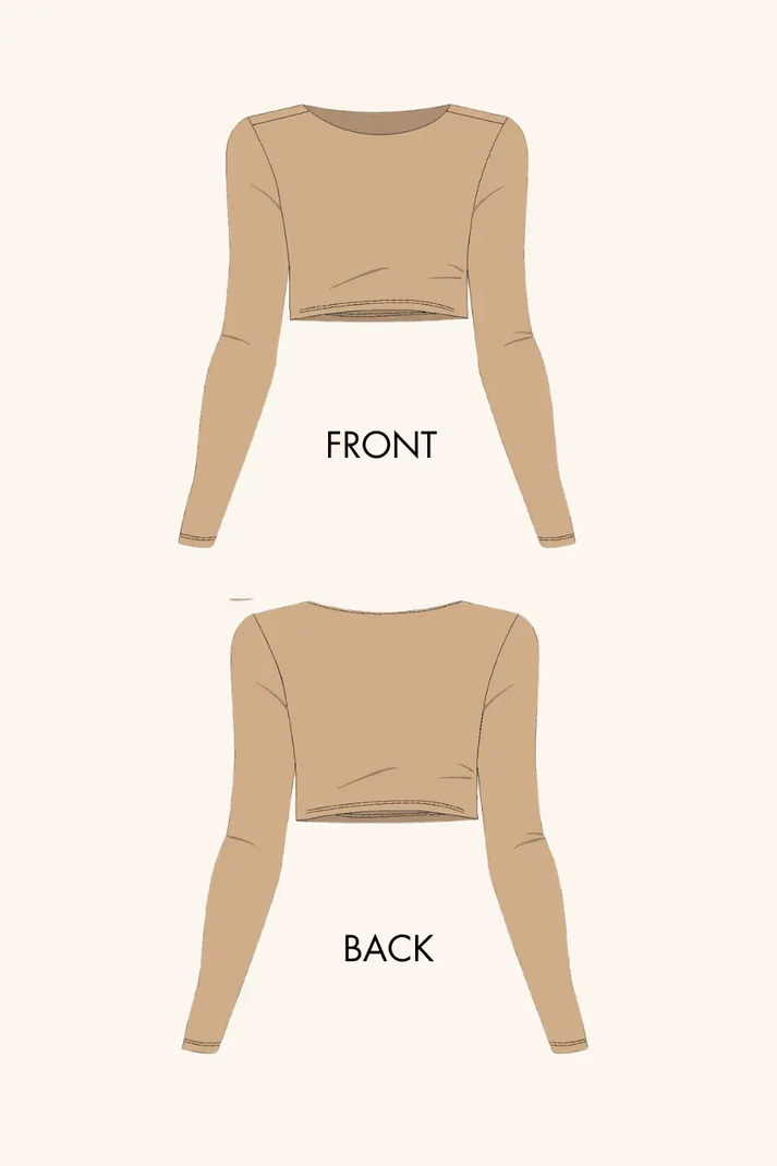 Long Sleeve Crop Top Sewing Pattern 'Stella' | Women's PDF Pattern ...