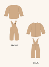 Dolls Dungaree Set Sewing Pattern 'Brooke'