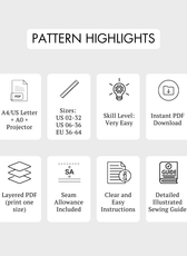 Bolero Shrug Sewing Pattern 'Sookie'