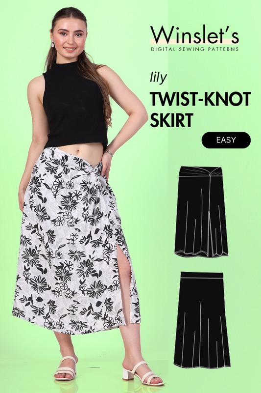 Twist Knot Skirt Sewing Pattern 'Lily'