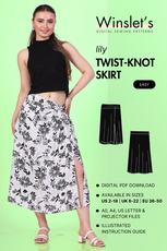 Twist Knot Skirt Sewing Pattern 'Lily'