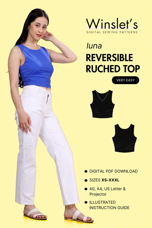 Ruched Top Sewing Pattern 'Luna'