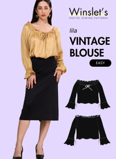 Vintage Blouse Sewing Pattern 'Lila'
