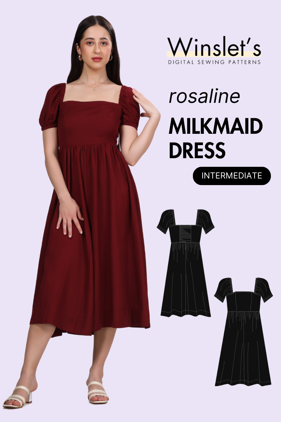 Milkmaid Dress Sewing Pattern 'Rosaline'