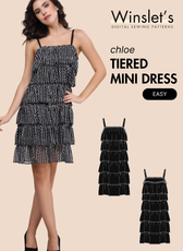 Tiered Mini Dress Sewing Pattern 'Chloe'