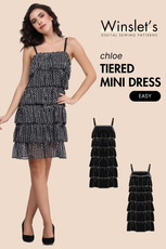 Tiered Mini Dress Sewing Pattern 'Chloe'