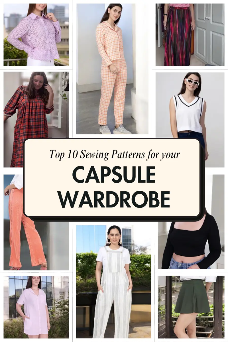 Capsule Cover Pattern Women's Capsule Wardrobe Sewing Patterns | 10 Essential PDF Styles ...