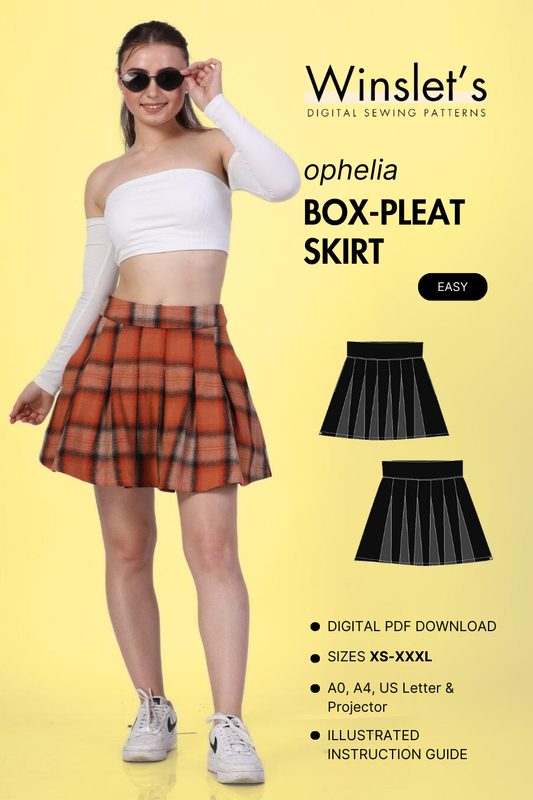 Box Pleat Skirt Sewing Pattern 'Ophelia'