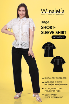 Short Sleeve Shirt Sewing Pattern 'Sage'